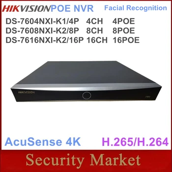 Оригинальный видеорегистратор Hikvision 4/8/16-ch PoE 1U серии K AcuSense 4K DS-7604NXI-K1/4P DS-7608NXI-K2/8P DS-7616NXI-K2/16P