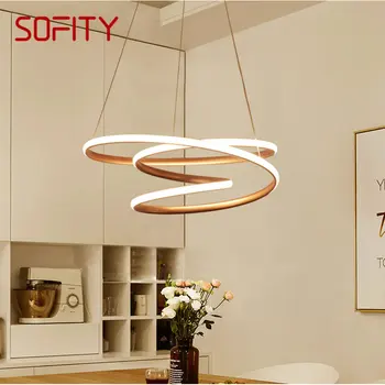 Подвесные светильники SOFITY Nordic Роскошные светодиодные Винтажные креативные кольца для дома, спальни, столовой, люстры
