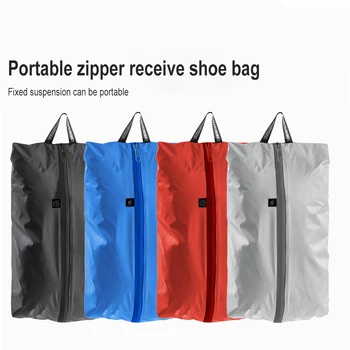 Портативная водонепроницаемая дорожная сумка для хранения обуви на молнии из полиэстера, Пылезащитные чехлы, сумки-органайзеры для хранения обуви