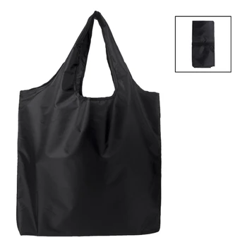 Портативная складная сумка для покупок, Однотонные сумки, легкая сумка, складная водонепроницаемая сумка-рипстоп через плечо, сумочка