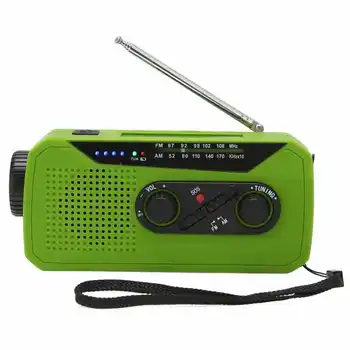 Портативное светодиодное солнечное ручное радио AM FM SOS-радио Наружный аварийный блок питания фонарик USB-зарядка