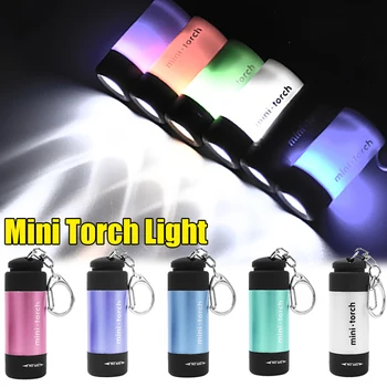 Портативный Мини-светодиодный фонарик, USB Перезаряжаемый карманный брелок-фонарик, Водонепроницаемый фонарь для кемпинга на открытом воздухе