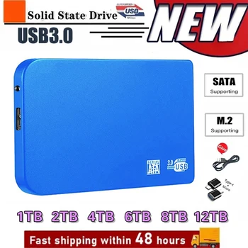 Портативный твердотельный накопитель SSD HDD 1 ТБ Внешний жесткий диск USB 3.0 2 ТБ Мобильные жесткие диски для ноутбука Устройство хранения данных мобильного телефона