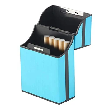 Портсигар дымовая шашка матовый алюминиевый держатель Коробка для хранения на 20 мест Контейнер с магнитным переключателем и откидной крышкой