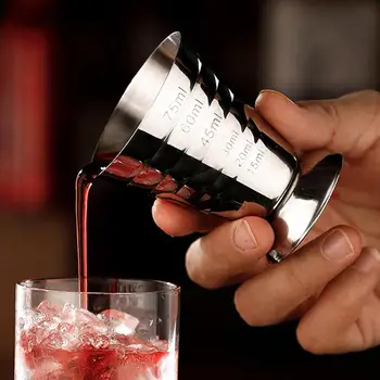 Прочный джиггер для коктейлей, Устойчивая основа, легко моющийся, устойчивый к пятнам Мерный стаканчик, пищевой мерный стаканчик, барный инструмент