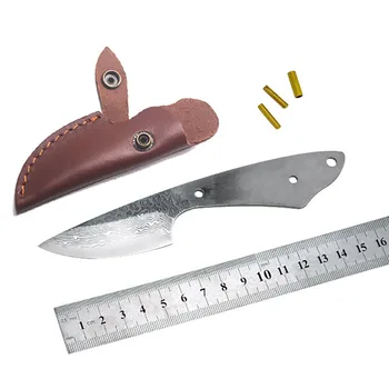Прямая поставка полуфабрикатов для ножей ручной работы из дамасской стали высокой твердости 55-58HRC Нож с фиксированным лезвием из дамасской стали