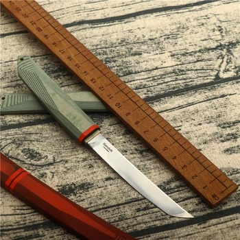 Прямой Нож 14C28N Сталь G10 Ручка Ножны Острые Открытый Кемпинг Выживание Охотничий Нож EDC Портативный Защитный Кухонный Нож