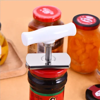 Регулируемый нож для открывания банок, открывалка для банок и бутылок с крышками из нержавеющей стали, регулируемый консервный нож на 1-4 дюйма