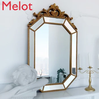Ретро-арт в американском и европейском стиле Ванная комната Зеркало для ванной Подвесное зеркало Стеклянное Зеркало для ванной комнаты Камин Настенный Декоративный