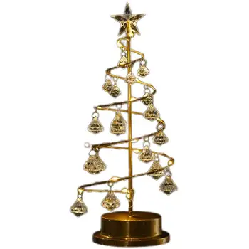 Рождественская елка с подсветкой для стола, настольная Рождественская елка с подсветкой, Рождественские украшения для офиса, Праздничный подарок, хрусталь /