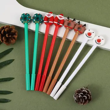 Рождественская мультяшная Милая гелевая ручка для школьника Нейтральный карандаш Студенческие Канцелярские принадлежности
