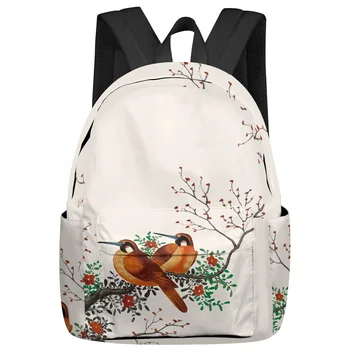 Рюкзаки в китайском стиле Plum Blossom Bird Feminina, подростковые Студенческие школьные сумки, Рюкзак для ноутбука, Мужские, Женские, дорожные Mochila