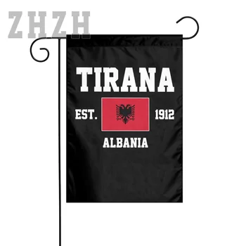 Садовый флаг Албании 1912 г. Эмблема Тираны Флаги для внутреннего и наружного домашнего декора Бытовой подвесной флаг