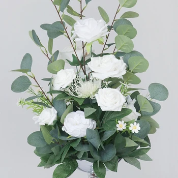 Свадебный гид, Букет цветов, украшение столешницы из искусственного шелка