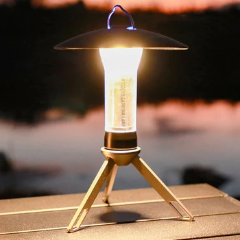 Светодиодный фонарь для кемпинга, походный фонарь, USB-зарядка с кронштейном, лампа для атмосферы кемпинга, Подвесной светильник для палатки, мощная рабочая лампа
