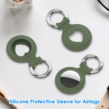 Силиконовый защитный чехол-брелок, кожный чехол, защита от царапин, чехол для Apple Airtags, защита от потери устройства
