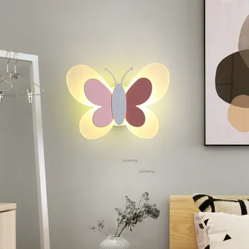 Скандинавские светодиодные настенные светильники для дома, гостиной, Настенных бра, спальни Creative Lighting, Настенный светильник с мультяшной бабочкой