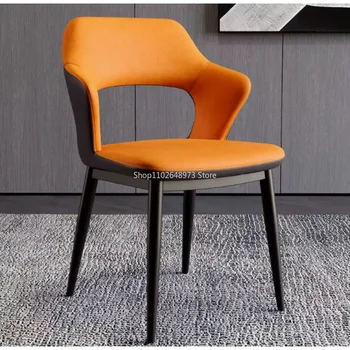 Скандинавские современные обеденные стулья Accent Дизайнерские кожаные Роскошные обеденные стулья Складное кресло Silla De Comedor Мебель для дома