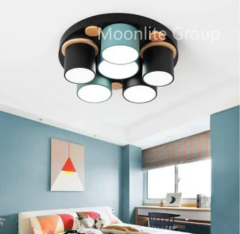 Скандинавский современный минималистичный креативный круглый светодиодный потолочный светильник прямые продажи с фабрики гостиная спальня macaron lamp