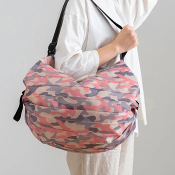Складная экологичная хозяйственная сумка с модным принтом, сумка-тоут, сумка для покупок большой емкости, удобная эко-сумка для покупок в путешествиях