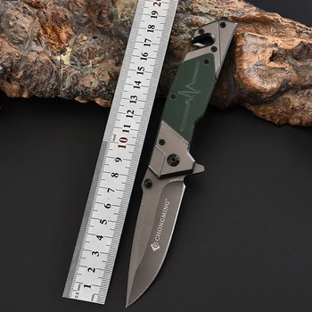 Складной нож для выживания на открытом воздухе, охотничий нож для кемпинга, складной нож с ручкой 440C из нержавеющей стали VG10, военно-тактические карманные ножи