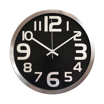 Современные настенные часы 12-дюймовые настенные часы на батарейках для спальни, офиса, кухни, гостиной
