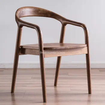Современные обеденные стулья в скандинавском стиле, эргономичные Деревянные обеденные стулья, дизайнерская Роскошная кожаная мебель для дома Sillas De Comedor