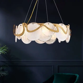 Современные роскошные Стеклянные светодиодные подвесные светильники для домашней гостиной, столовой, освещения, люстра для декора, светильники для спальни в помещении