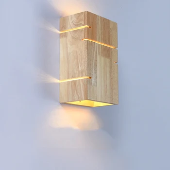 Современный настенный светильник Кабинет Спальня Настенный светильник из массива дерева Балкон Лестница Гостиная Фон Настенный Декоративный светильник