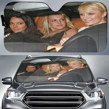 Солнцезащитный козырек для автомобиля Paris Britney Lindsay Heat Культовые автомобильные Аксессуары Солнцезащитный козырек для автомобиля 2000-х годов Солнцезащитный козырек для автомобиля Солнцезащитный козырек для лобового стекла автомобиля