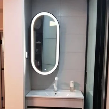 Спальня, настенное декоративное зеркало со светодиодной подсветкой, Ванная комната, Большое декоративное зеркало для макияжа, украшение для дома класса люкс YY50DM