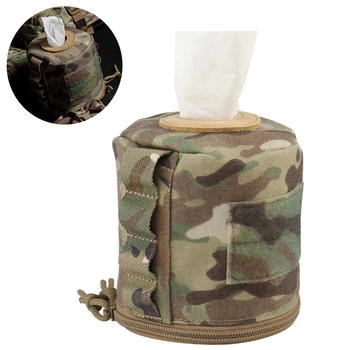 Сумка для хранения рулонной бумаги, наружный тактический футляр для салфеток в стиле Military Molle, держатель для хранения туалетной бумаги в рулоне для кемпинга, пеших прогулок
