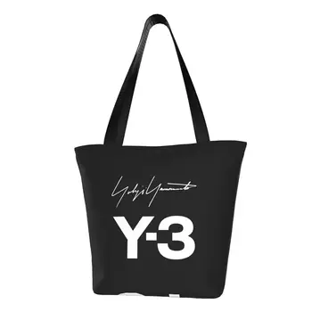 Сумка-тоут для покупок с милым принтом Yohji Yamamoto Портативная холщовая сумка для покупок через плечо