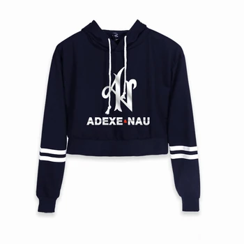 Толстовки Adexe & Nau, флисовый пуловер с капюшоном для девочек, укороченные топы, сексуальные свободные топы Ins Tide Kpop (без кошачьих ушей) Классические пальто женские