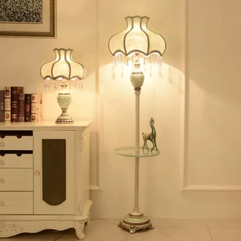 Торшер, диван в гостиной, креативный ретро-чайный столик, торшер, вертикальная настольная лампа, прикроватная лампа для спальни