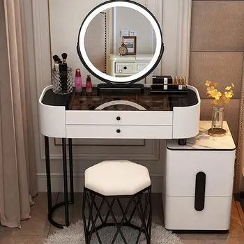 Туалетный столик, мебель для спальни, современные роскошные домашние комоды, Nordic Ins, туалетный столик, стул с зеркалом, столик для макияжа