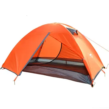 Туристическая палатка Двухслойные палатки для кемпинга на 2 персоны, 4 сезона, Водонепроницаемая Дышащая Легкая Портативная туристическая палатка