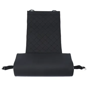 Удлинительный коврик для поддержки ножек автомобильного сиденья из кожи черного цвета