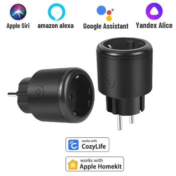Умная розетка Apple Homekit WiFi EU Plug 16A Таймер Домашней розетки Поддержка приложения Google SmartThings Siri Alexa Cozylife Концентратор не требуется