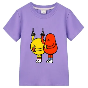 Футболки с аниме STICKY MONSTER LAB в готическом стиле, Милая футболка с мангой из 100% хлопка, Эстетичная футболка для мальчиков/девочек с комиксами, Футболка с коротким рукавом