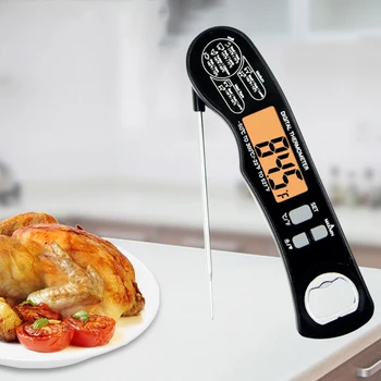 Цифровой термометр для мяса с мгновенным считыванием, Кухонный Термометр для приготовления конфет с подсветкой, Коптильня для барбекю во фритюре