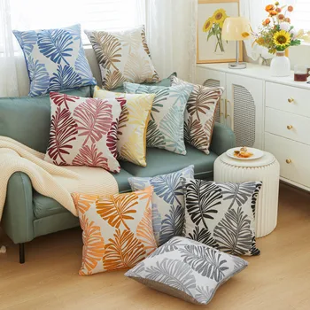 Чехлы для диванных подушек SEIKANO, квадратные декоративные наволочки, наволочка с принтом тропических листьев, подушки для домашнего сиденья, украшения автомобиля.