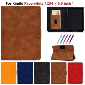 Чехол для Amazon Kindle Paperwhite 1 2 3 4 2015 2017 6-дюймовый Чехол для электронной книги из искусственной кожи TPU Для Funda Kindle Paperwhite 4 2018 Case