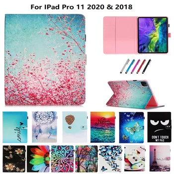 Чехол для планшета Owl Flowers для iPad Pro 11 Case 2020 Чехол-бумажник с подставкой для планшета Funda для iPad Pro 2020 Cover 11 2018 2020 Shell