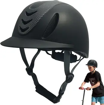 Шлемы для верховой езды, защитная шапочка для катания на коньках с дышащими отверстиями - Регулируемые сверхлегкие вентиляционные шлемы для скутеров, каска для молодежи