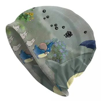 Шляпа Rain Walk Осенне-Весенние Кепки Для Мужчин И Женщин My Neighbor Totoro Skullies Шапочки Лыжные Кепки Хлопчатобумажные Шляпы-Капоты