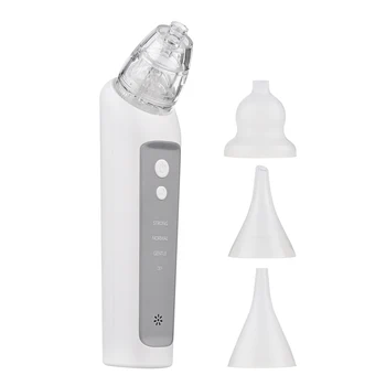Электрический детский назальный аспиратор, автоматический очиститель носа для младенцев, 3 уровня всасывания, низкий уровень шума и успокаивающая музыка