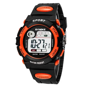 Электронные часы для мальчиков и девочек, детские военные спортивные часы со светящимся циферблатом, водонепроницаемые многофункциональные цифровые часы