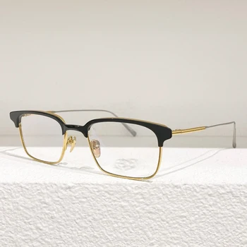 Японский дизайнер из чистого титана TINSELTOWN, Винтажная круглая оправа для очков, Мужские очки для близорукости ручной работы, Женские аксессуары для глаз